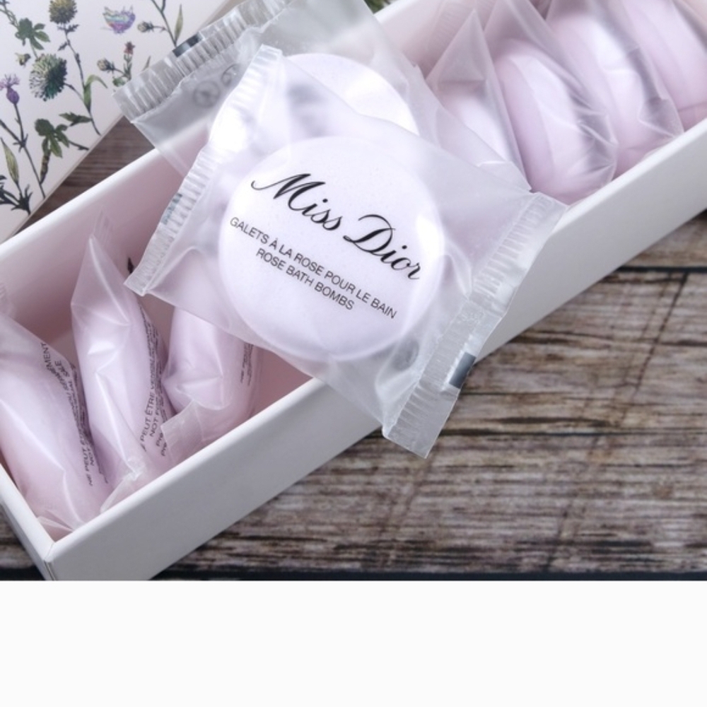 Miss Dior Rose Bath Bomb Set 10 Pcs Box Millefiori Couture Limited Edition New - Picture 4 of 8